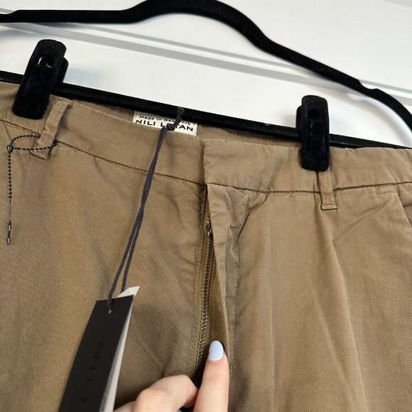 NWT Nili Lotan Paris Cropped Pants Relaxed Fit Dropped Crotch Sz 2 Bark - Picture 5 of 9
